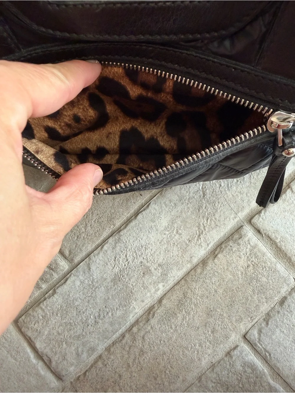 Dolce & Gabbana Miss Easy Way Black Quilted Nylon Leather Satchel Bag